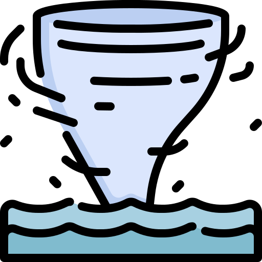 huracán Generic Outline Color icono