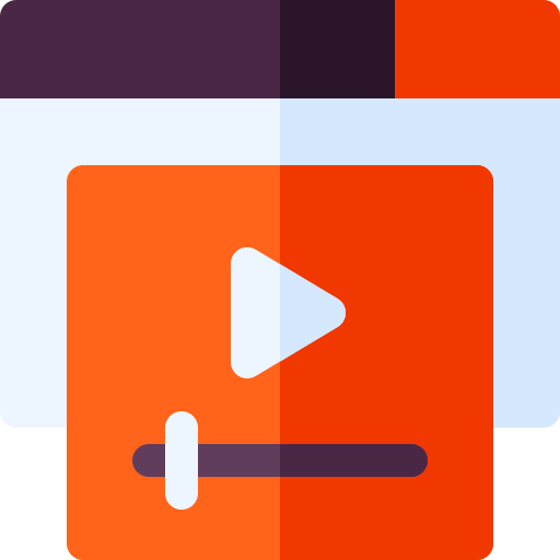 Video player Basic Rounded Flat icon