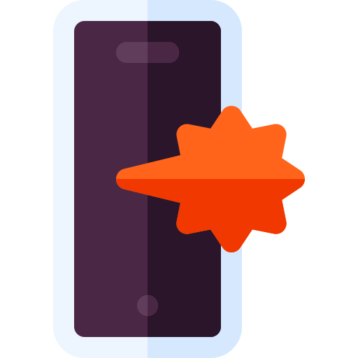 smartphone Basic Rounded Flat icono
