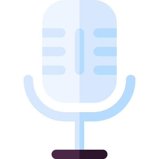 microfoon Basic Rounded Flat icoon
