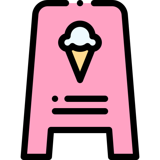 Ice cream Detailed Rounded Lineal color icon