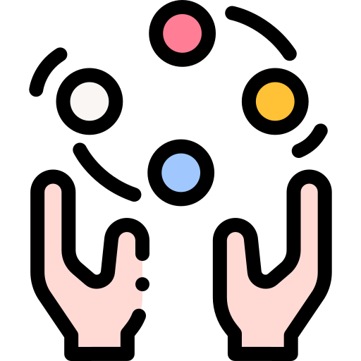 ジャグリング Detailed Rounded Lineal color icon