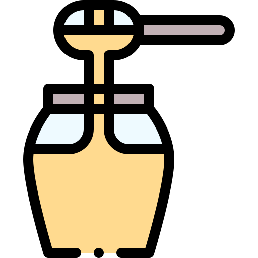 Honey jar Detailed Rounded Lineal color icon