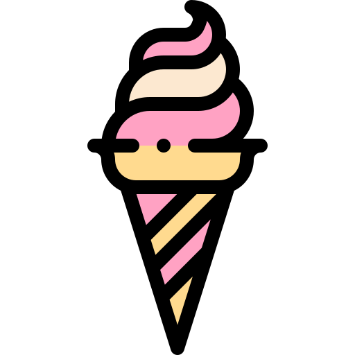 helado Detailed Rounded Lineal color icono