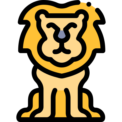 ライオン Detailed Rounded Lineal color icon