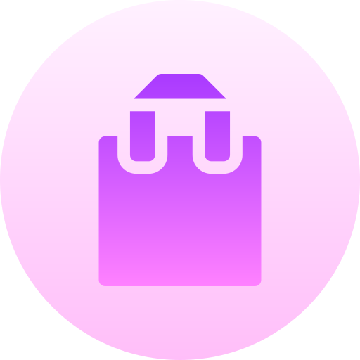 Paper bag Basic Gradient Circular icon