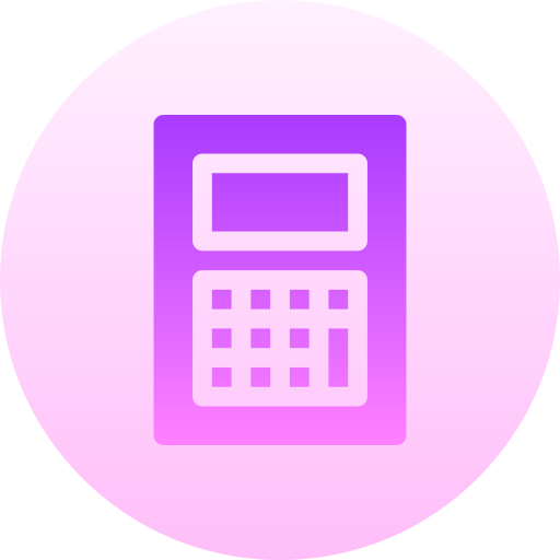 calcolatrice Basic Gradient Circular icona
