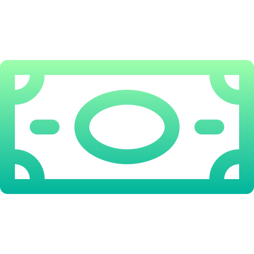 Деньги Basic Gradient Lineal color иконка