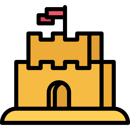 castillo de arena Coloring Color icono