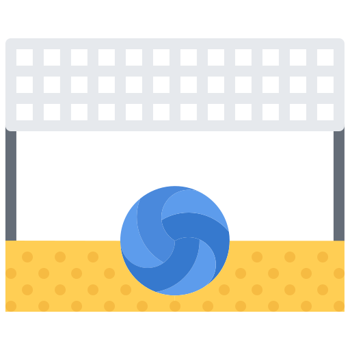 siatkówka plażowa Coloring Flat ikona