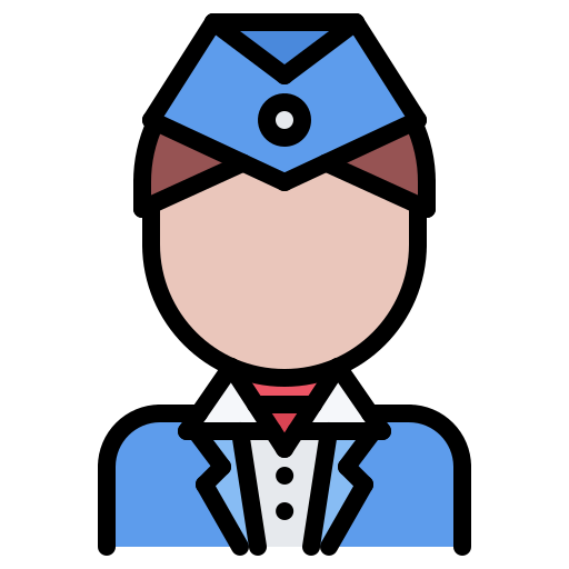 stewardess Coloring Color icon