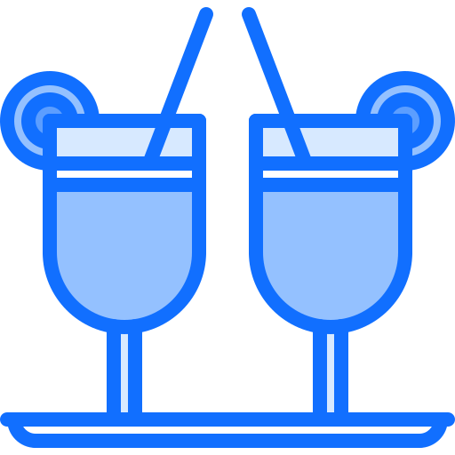Cocktails Coloring Blue icon