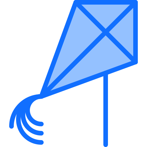 Kite Coloring Blue icon
