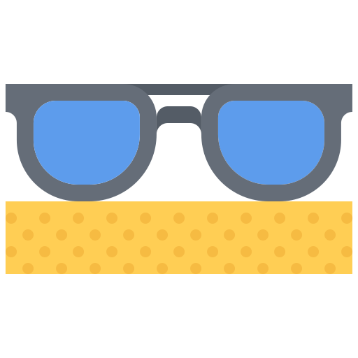 occhiali da sole Coloring Flat icona