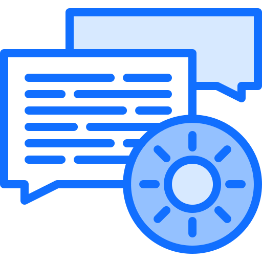 burbuja de diálogo Coloring Blue icono