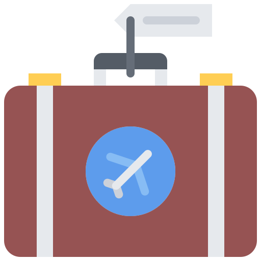 Baggage Coloring Flat icon