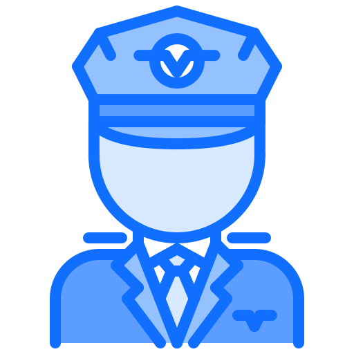 Pilot Coloring Blue icon