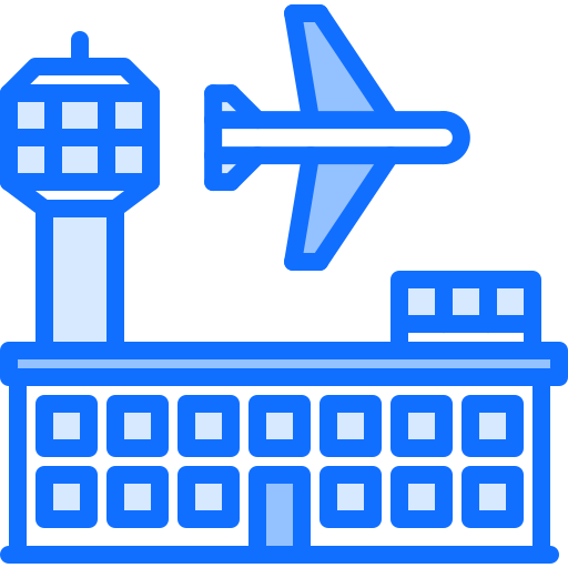 flughafen Coloring Blue icon