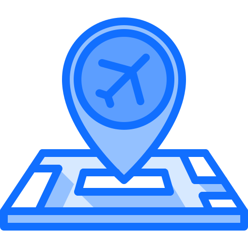 flughafen Coloring Blue icon