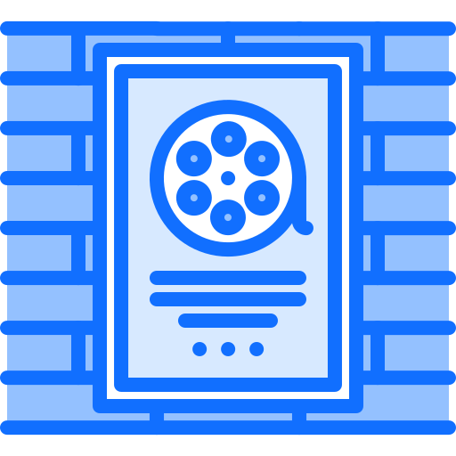 film Coloring Blue icon