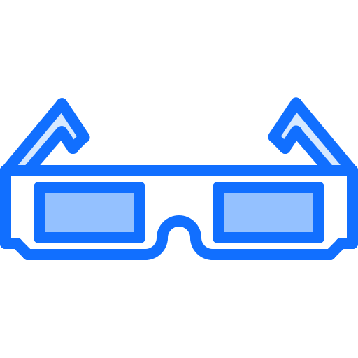 3d 안경 Coloring Blue icon