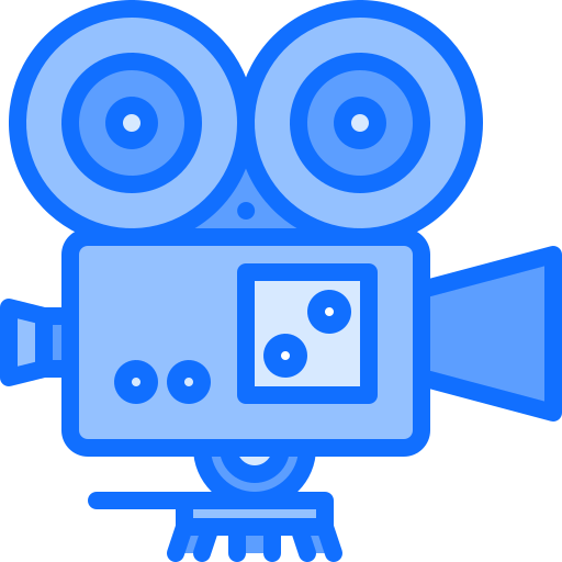 비디오 카메라 Coloring Blue icon