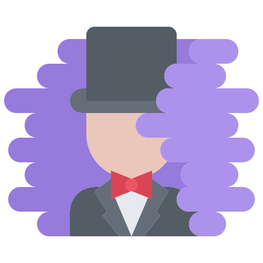 Magic trick Coloring Flat icon