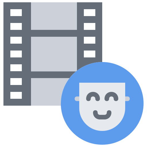 film Coloring Flat icon
