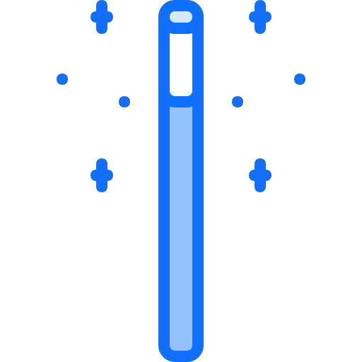 Magic wand Coloring Blue icon