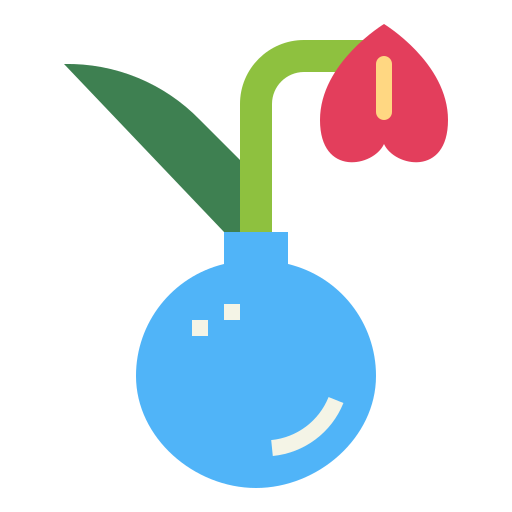 anthurium Smalllikeart Flat icon