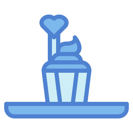 Cup cake Generic Blue icon