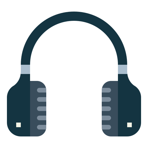 Headphone Smalllikeart Flat icon