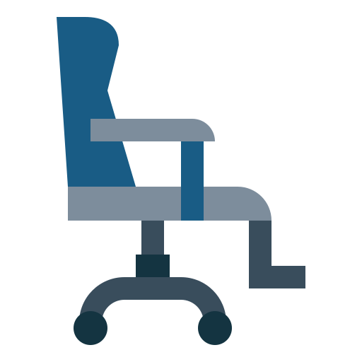 silla de juego Smalllikeart Flat icono