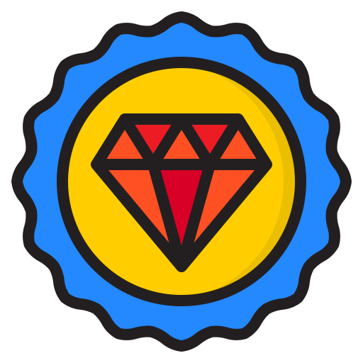 diamante srip Lineal Color icona