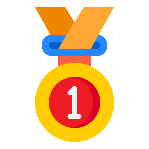 medalla srip Flat icono