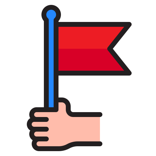 国旗 srip Lineal Color icon