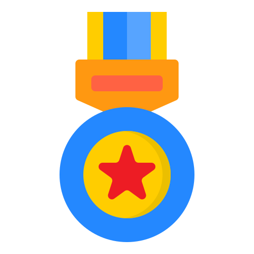 medalla srip Flat icono