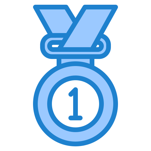 medalha srip Blue Ícone