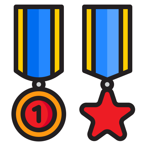 Медаль srip Lineal Color иконка