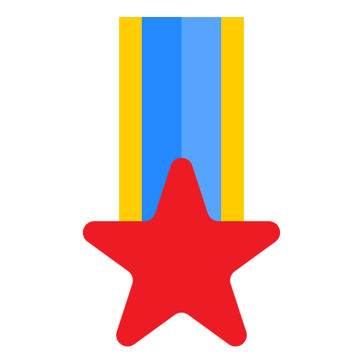 Медаль srip Flat иконка