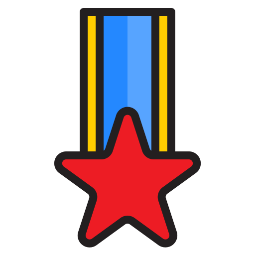 medaglia srip Lineal Color icona
