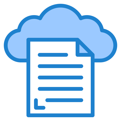cloud computing srip Blue icona