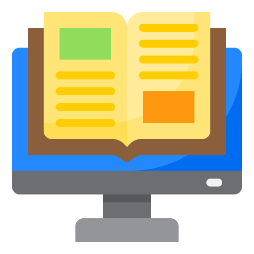 e-boek srip Flat icoon