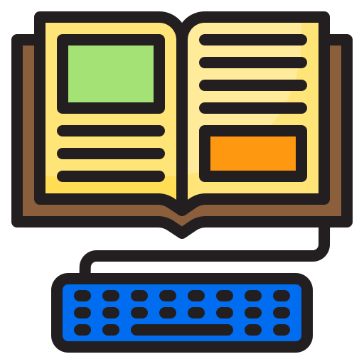 ebook srip Lineal Color icon