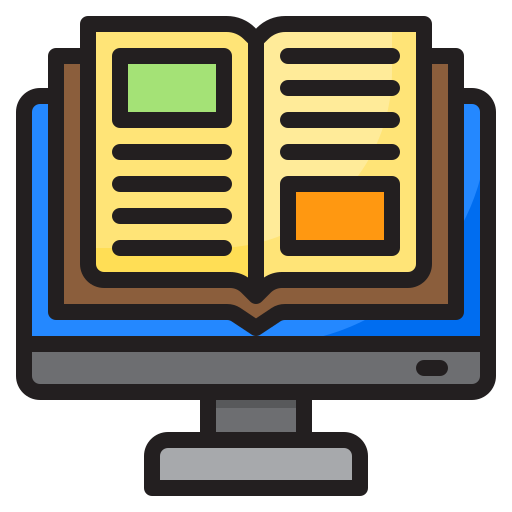 ebook srip Lineal Color ikona