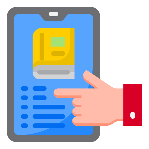 Online learning srip Flat icon