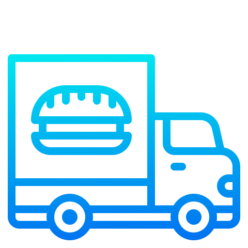 Delivery truck srip Gradient icon
