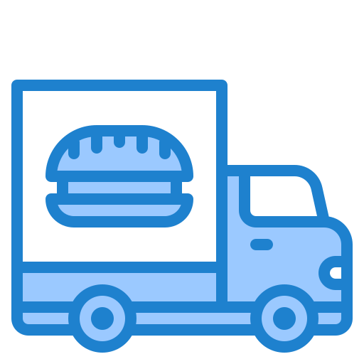 camion de livraison srip Blue Icône