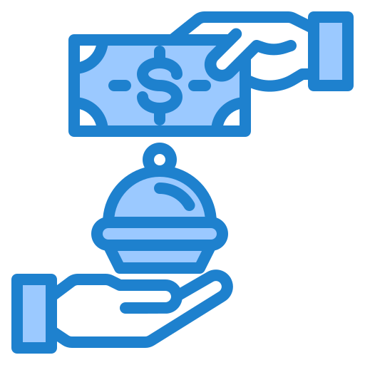 Payment srip Blue icon