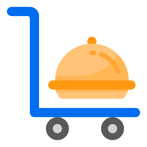 Food delivery srip Flat icon